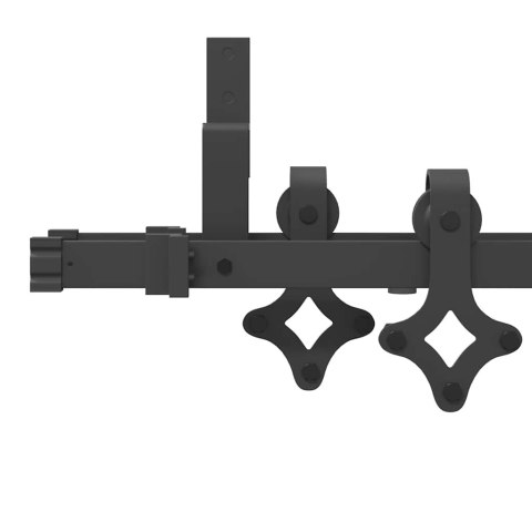 SYSTEM DO MONTAŻU DRZWI PRZESUWNYCH 213,5CM STAL CZARNY