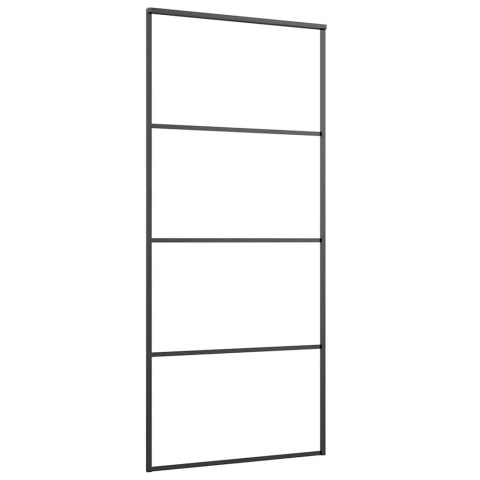 DRZWI PRZESUWNE Z OSPRZĘTEM 90X205CM SZKŁO ESG I ALUMINIUM