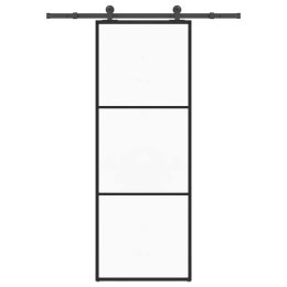 DRZWI PRZESUWNE Z OSPRZĘTEM SZKŁO ESG I ALUMINIUM 76X205CM