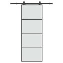 DRZWI PRZESUWNE Z OSPRZĘTEM SZKŁO ESG I ALUMINIUM 76X205 CM
