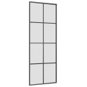 DRZWI PRZESUWNE Z ZESTAWEM OKUĆ CZARNE 76X205CM ESG SZKŁO