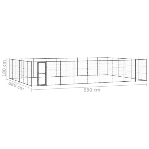 KOJEC ZEWNĘTRZNY DLA PSA STALOWY TRWAŁY BEZPIECZNY 65,34M²