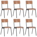 KRZESŁA DO JADALNI 6 SZT. BRĄZOWE SKLEJKA