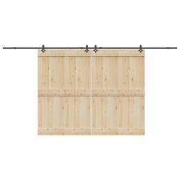 SYSTEM DO MONTAŻU DRZWI PRZESUWNYCH 305CM STAL CZARNY