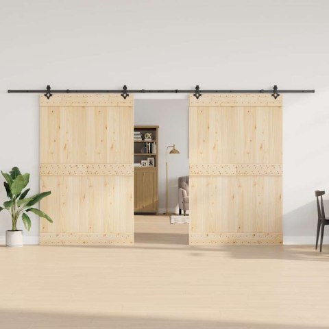 SYSTEM DO MONTAŻU DRZWI PRZESUWNYCH 305CM STAL CZARNY