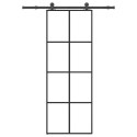 DRZWI PRZESUWNE Z OSPRZĘTEM SZKŁO ESG I ALUMINIUM 76X205CM