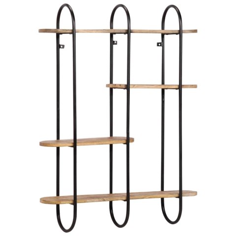 PÓŁKA ŚCIENNA 90X20X116,5CM LITE DREWNO SUROWE MANGO