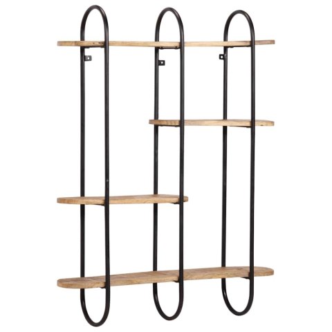 PÓŁKA ŚCIENNA 90X20X116,5CM LITE DREWNO SUROWE MANGO