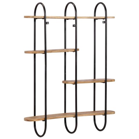 PÓŁKA ŚCIENNA 90X20X116,5CM LITE DREWNO SUROWE MANGO