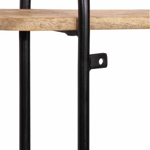 PÓŁKA ŚCIENNA 90X20X116,5CM LITE DREWNO SUROWE MANGO