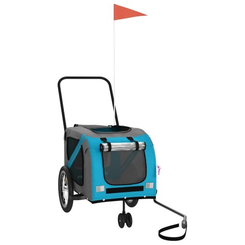 PRZYCZEPKA ROWEROWA DLA ZWIERZĄT TKANINA OXFORD I ŻELAZO