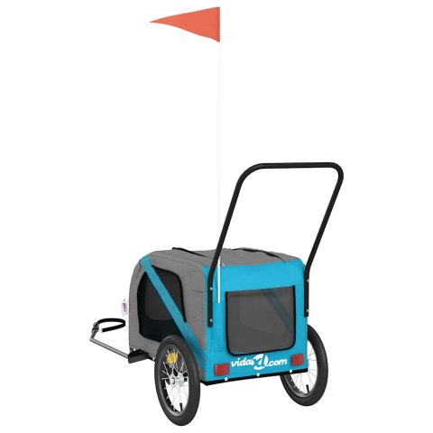 PRZYCZEPKA ROWEROWA DLA ZWIERZĄT TKANINA OXFORD I ŻELAZO