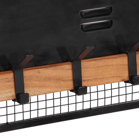 WIESZAK ŚCIENNY NA UBRANIA 90X11X30CM LITE DREWNO MANGO