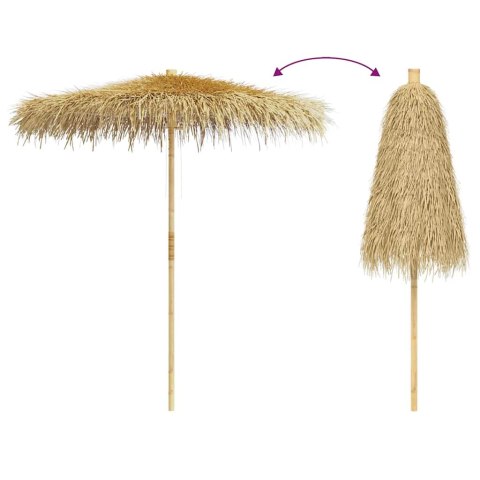 PARASOL BAMBUSOWY Z POKRYCIEM Z LIŚCI BANANOWCA 210CM