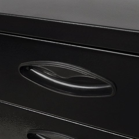 METALOWA SZAFKA NA NARZĘDZIA Z 3 SZUFLADAMI CZARNA