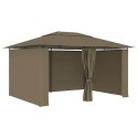 NAMIOT OGRODOWY Z ZASŁONAMI 4X3M TAUPE 180G/M²