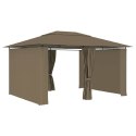 NAMIOT OGRODOWY Z ZASŁONAMI 4X3M TAUPE 180G/M²