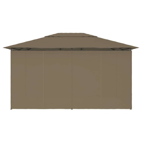 NAMIOT OGRODOWY Z ZASŁONAMI 4X3M TAUPE 180G/M²