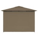 NAMIOT OGRODOWY Z ZASŁONAMI 4X3M TAUPE 180G/M²