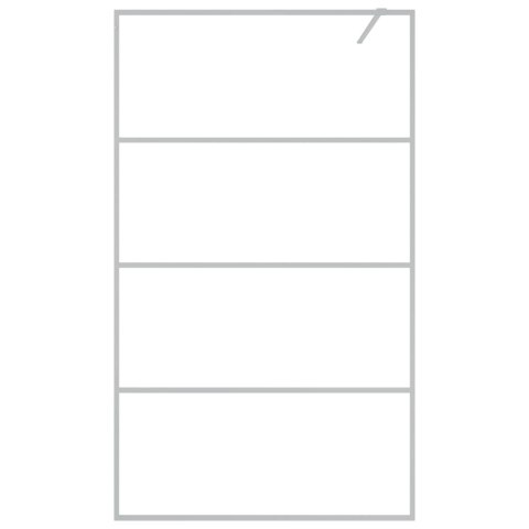 VidaXL Ścianka prysznicowa srebrna, 115x195 cm przezroczyste szkło ESG