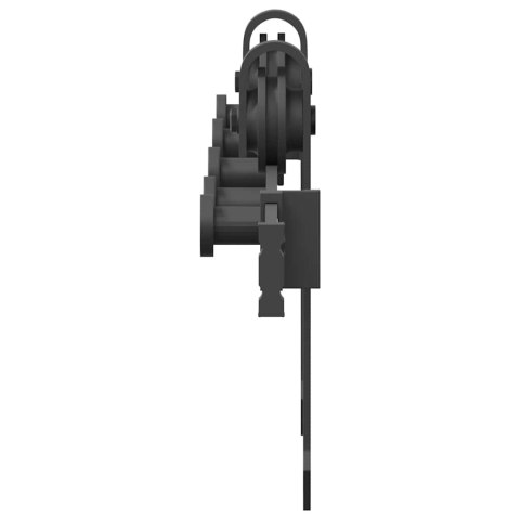 SYSTEM DO MONTAŻU DRZWI PRZESUWNYCH 213,5CM STAL CZARNY