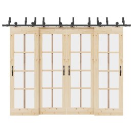 SYSTEM DO MONTAŻU DRZWI PRZESUWNYCH 305CM STAL CZARNY