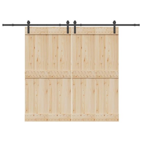 SYSTEM DO MONTAŻU DRZWI PRZESUWNYCH 305CM STAL CZARNY