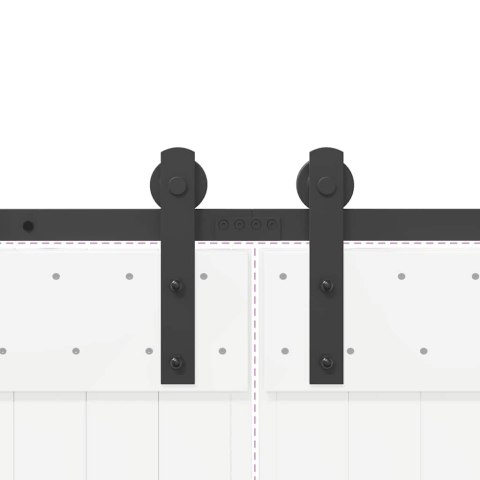 SYSTEM DO MONTAŻU DRZWI PRZESUWNYCH 305CM STAL CZARNY