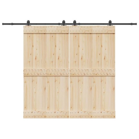 SYSTEM DO MONTAŻU DRZWI PRZESUWNYCH 305CM STAL CZARNY