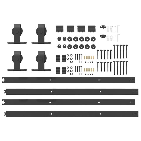SYSTEM DO MONTAŻU DRZWI PRZESUWNYCH 305CM STAL CZARNY