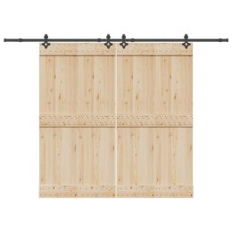 SYSTEM DO MONTAŻU DRZWI PRZESUWNYCH 305CM STAL CZARNY