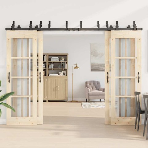 SYSTEM DO MONTAŻU DRZWI PRZESUWNYCH 305CM STAL CZARNY