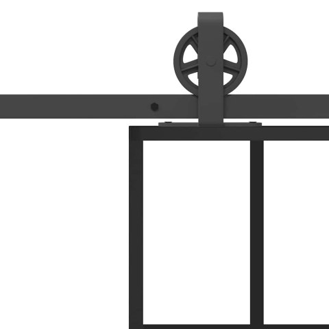 DRZWI PRZESUWNE Z OSPRZĘTEM SZKŁO ESG I ALUMINIUM 76X205CM