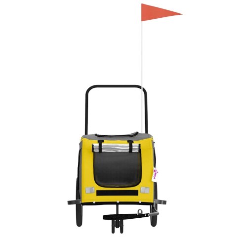 PRZYCZEPKA ROWEROWA DLA ZWIERZĄT TKANINA OXFORD I ŻELAZO