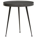 STOLIK KAWOWY 2 SZT. CZARNY DREWNO KONSTRUKCYJNE