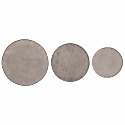 STOLIK KAWOWY 3 SZT. SREBRNY DREWNO KONSTRUKCYJNE