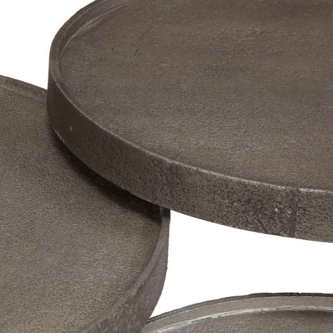 STOLIK KAWOWY 3 SZT. SREBRNY DREWNO KONSTRUKCYJNE