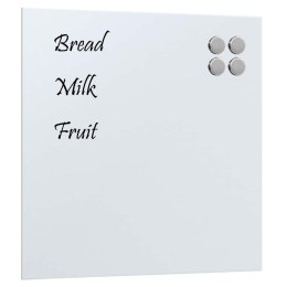 TABLICA MAGNETYCZNA ŚCIENNA BIAŁA 40X40CM SZKŁO HARTOWANE