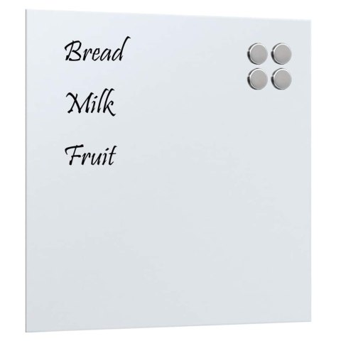 TABLICA MAGNETYCZNA ŚCIENNA BIAŁA 40X40CM SZKŁO HARTOWANE