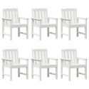 KRZESŁA JADALNIANE 6 SZT. BIAŁE 65.5X55.5X88CM HDPE KRZESŁA JADALNIANE 2 SZT. BIAŁE HDPE