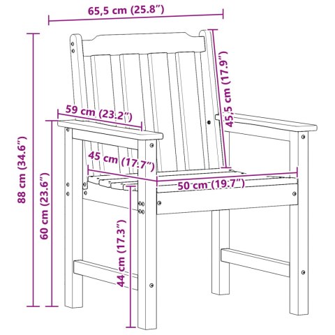 KRZESŁA JADALNIANE 6 SZT. BIAŁE 65.5X55.5X88CM HDPE KRZESŁA JADALNIANE 2 SZT. BIAŁE HDPE