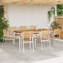 KRZESŁA OGRODOWE 8 SZT 54.5X56X89CM LITE DREWNO TEKOWE KRZESŁA OGRODOWE DO UKŁADANIA W STOS 4 SZT LITE DREWNO TE