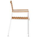 KRZESŁA OGRODOWE 8 SZT 54.5X56X89CM LITE DREWNO TEKOWE KRZESŁA OGRODOWE DO UKŁADANIA W STOS 4 SZT LITE DREWNO TE
