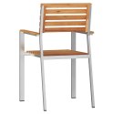 KRZESŁA OGRODOWE 8 SZT 54.5X56X89CM LITE DREWNO TEKOWE KRZESŁA OGRODOWE DO UKŁADANIA W STOS 4 SZT LITE DREWNO TE