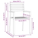 KRZESŁA OGRODOWE 8 SZT 54.5X56X89CM LITE DREWNO TEKOWE KRZESŁA OGRODOWE DO UKŁADANIA W STOS 4 SZT LITE DREWNO TE