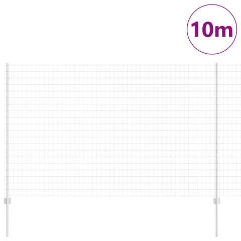 EURO PŁOT Z 10 SŁUPKAMI SREBRNY 1,6X10M STAL