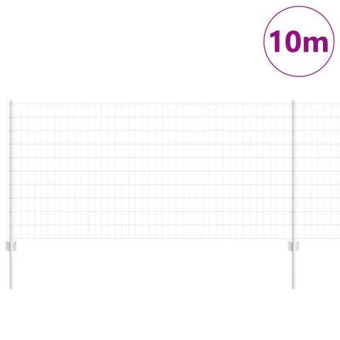 EURO PŁOT Z 10 SŁUPKAMI SREBRNY 1X10M STAL