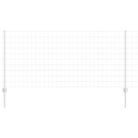 EURO PŁOT Z 10 SŁUPKAMI SREBRNY 1X10M STAL