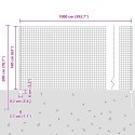 EURO PŁOT Z 10 SŁUPKAMI SREBRNY 1,6X10M STAL