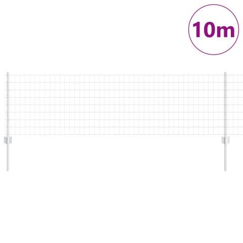 EURO PŁOT Z 5 SŁUPKAMI SREBRNY 0,6X10M STAL